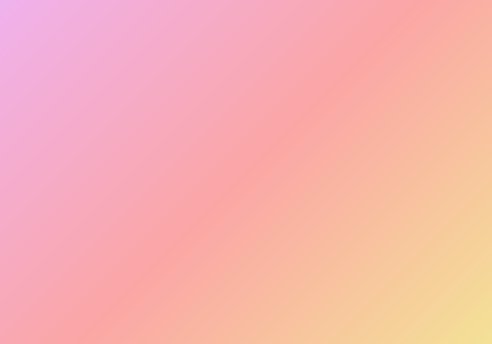 A gradient going from pink through red to yellow, all in pastel shades.